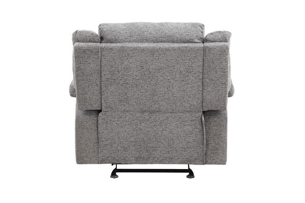 Porter Designs Ronan Soft Gray Chenille Transitional Recliner Gray 03-201C-11-8078