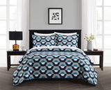 Chic Home Arthur Bed In a Bag Quilt Set Blue King