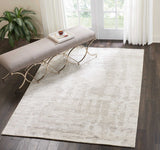Nourison Ellora ELL01 Modern Handmade Knotted Indoor only Area Rug Ivory/Grey 5'6" x 7'5" 99446384669