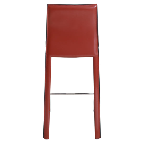 Gervin Recycled Leather Counter Stools - Set of 2, Modern Minimalist Design for Kitchen Comfort