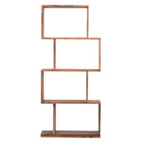 Porter Designs Urban Solid Sheesham Wood 4 Shelf Contemporary Bookcase Natural 10-117-01-8056