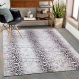 Olivia OLV-2304 Modern Polyester Rug OLV2304-912 Charcoal, Taupe, Cream 100% Polyester 9' x 12'