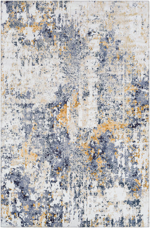 Olivia OLV-2310 Modern Polyester Rug OLV2310-912 Charcoal, Medium Gray, Mustard, Beige, Cream 100% Polyester 9' x 12'