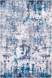 Olivia OLV-2313 Modern Polyester Rug OLV2313-912 Cream, Beige, Charcoal, Bright Blue 100% Polyester 9' x 12'
