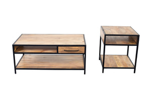 Porter Designs Delancy Solid Wood Industrial Coffee Table Brown 05-116-02-0128