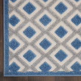 Nourison Aloha ALH26 Outdoor Machine Made Power-loomed Indoor/outdoor Area Rug Blue/Grey 12' x 15' 99446829931