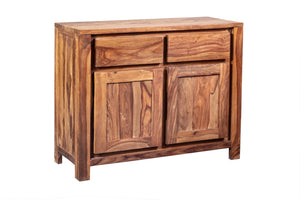 Porter Designs Urban Solid Sheesham Wood 2 Drawer Contemporary Sideboard Natural 07-117-20-1422