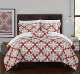 Trina Marsala Twin 3pc Duvet Set