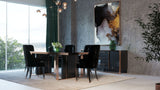 VIG Furniture Nova Domus Cartier Modern Black & Rosegold Dining Table VGVCT-A002