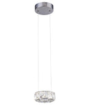 Bethel Chrome LED Single Pendant Lighting in Metal & Crystal