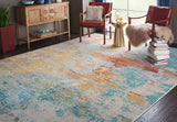 Nourison Celestial CES02 Modern Machine Made Power-loomed Indoor only Area Rug Sealife 9' x 12' 99446399908