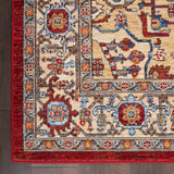 Nourison Majestic MST05 Persian Machine Made Loom-woven Indoor only Area Rug Red 5'6" x 8' 99446713520