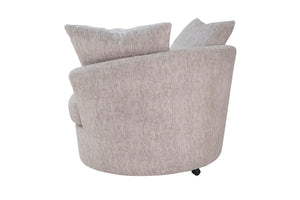 Porter Designs Big Chill Soft Microfiber Accent Swivel Contemporary Accent - Swivel Cream 01-33C-14-4439