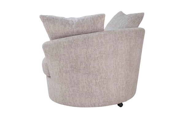Porter Designs Big Chill Soft Microfiber Accent Swivel Contemporary Accent - Swivel Cream 01-33C-14-4439