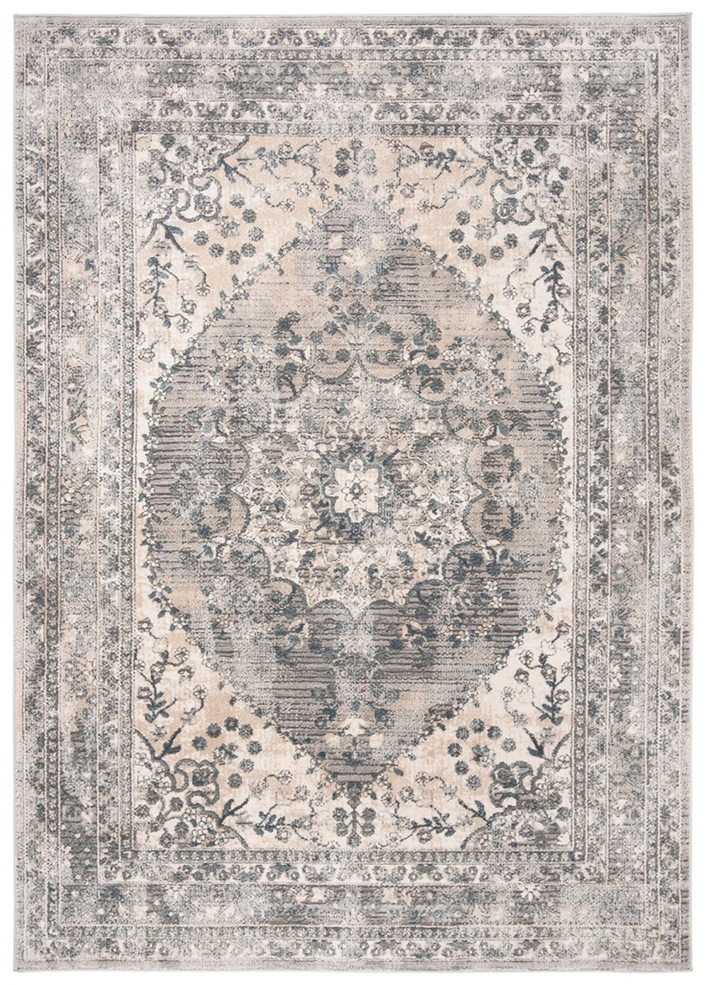 Oregon 900 Oregon 903 Traditional Power Loomed 80%Polypropylene, 20%Polyester Rug Beige / Grey