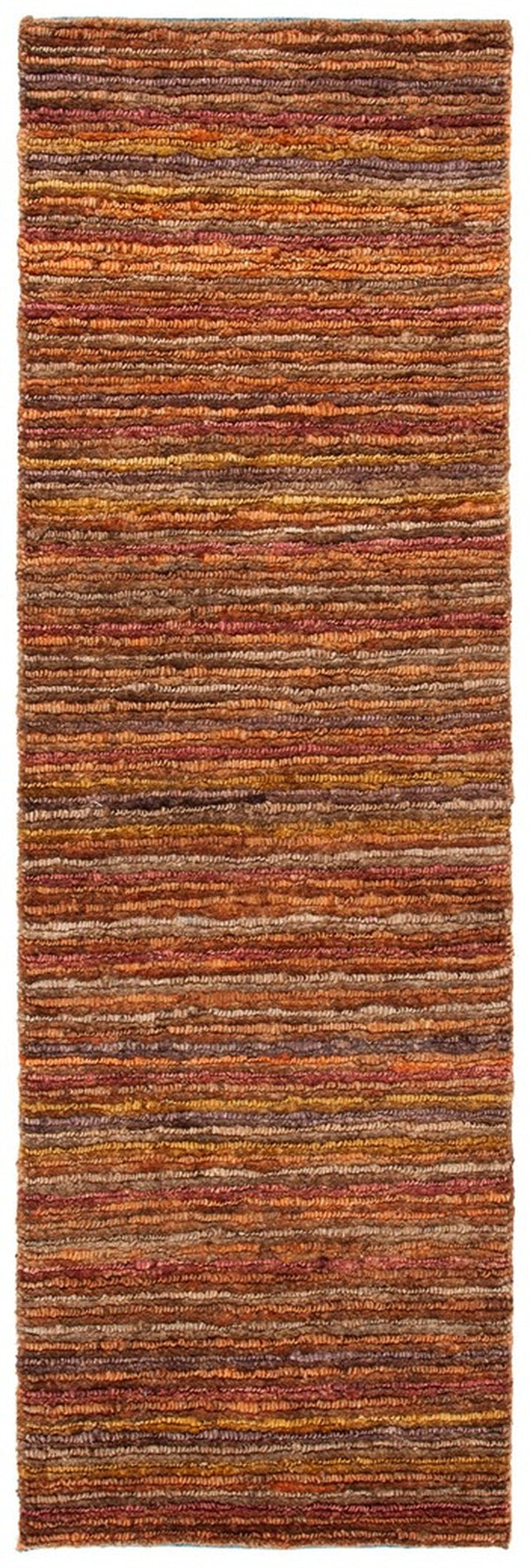 Organic Org212  Hand Knotted Jute Rug Red / Multi