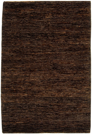 Organic Org213  Hand Knotted Jute Rug Brown / Brown