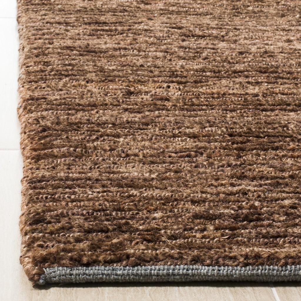 Organic Org213  Hand Knotted Jute Rug Brown / Brown