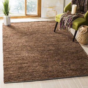 Organic Org213  Hand Knotted Jute Rug Brown / Brown