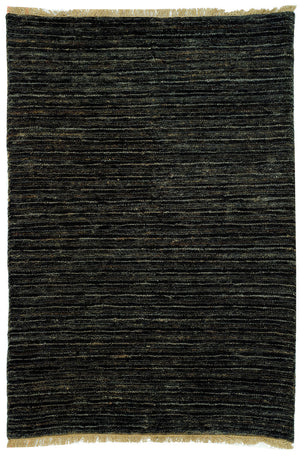 Organic Org215  Hand Knotted Jute Rug Charcoal / Charcoal
