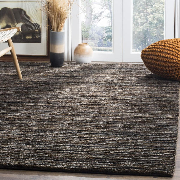 Organic Org215  Hand Knotted Jute Rug Charcoal / Charcoal