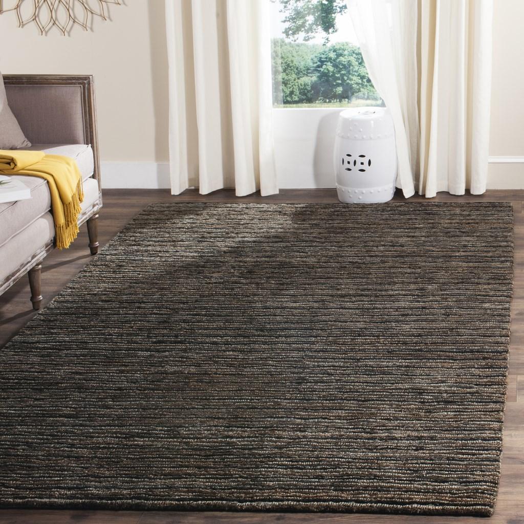 Organic Org215  Not Available Jute Rug Charcoal / Charcoal