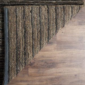 Organic Org215  Hand Knotted Jute Rug Charcoal / Charcoal