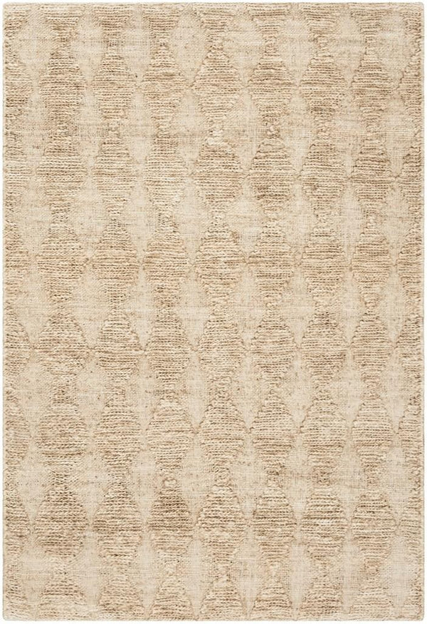 Organic 702  Hand Woven 100% Jute Pile Rug Light Beige