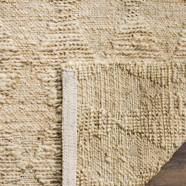 Organic 702  Hand Woven 100% Jute Pile Rug Light Beige