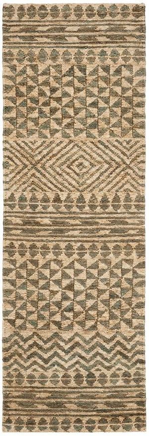 Organic 703  Hand Woven 100% Jute Pile Rug Slate / Natural