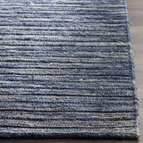 Organic 704  Hand Woven 100% Jute Pile Rug Slate / Natural