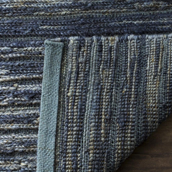 Organic 704  Hand Woven 100% Jute Pile Rug Slate / Natural