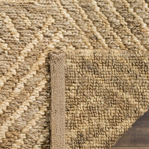 Organic 705  Hand Woven 100% Jute Pile Rug Natural / Ivory
