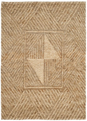 Organic 705  Hand Woven 100% Jute Pile Rug Natural / Ivory
