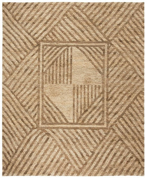 Organic 705  Hand Woven 100% Jute Pile Rug Natural / Ivory