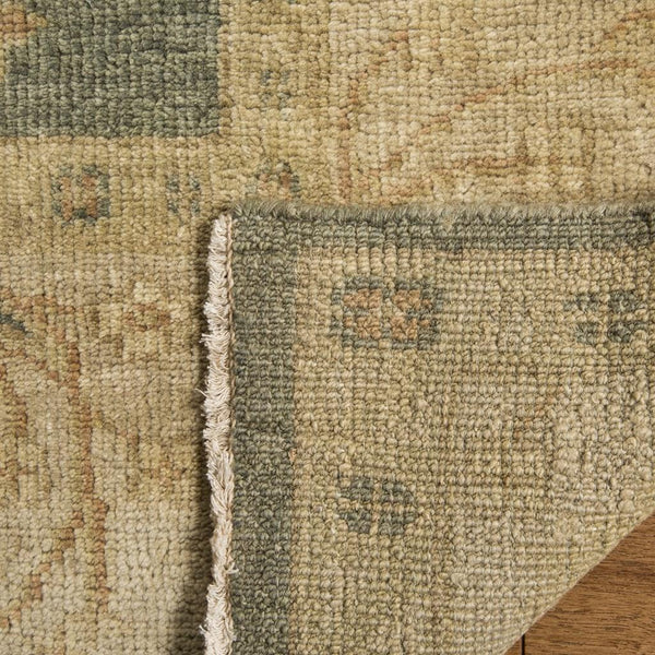 Oushak Hand Knotted Rug - Stunning Turkish-Inspired Design with Enlarged Palmettes and Trees