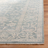 Oushak 357  Hand Knotted Turkish Knot Wool Pile Rug Blue