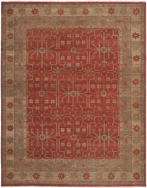 Oushak Hand Knotted Wool Rug - Stylish Contemporary Design with Earthy Hues for Any Space