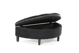 Jacqueline Black Storage Ottoman