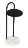 Christian Iron, Marble Modern Commercial Grade Side Table