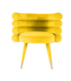 VIG Furniture Modrest Otero - Modern Yellow & Gold Velvet Accent Chair VGMFMC-4239-YEL-CH