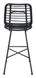 Zuo Modern Murcia Steel, Polyethylene Modern Commercial Grade Barstool Set - Set of 2 Black Steel, Polyethylene