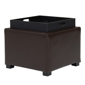 Cameron Square Leather Storage Ottoman - Stylish, Durable, and Versatile Storage Solution for Your Home