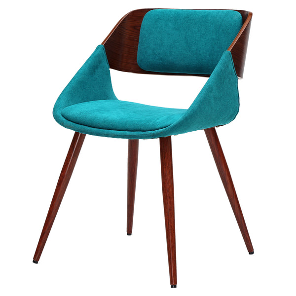 Cyprus Dining Chair - Chic Mid-Century Design with Comfortable Cushions and Stylish Bent Wood Frame