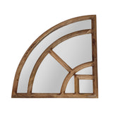 Endicott Rustic Handcrafted Round Pie Mirror, Natural Noble House