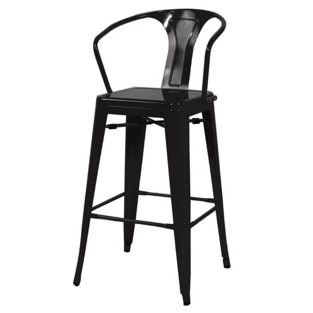 Metropolis Metal Counter Stool - Set of 4 - Black
