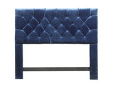 Rivka Navy Queen Velvet Headboard