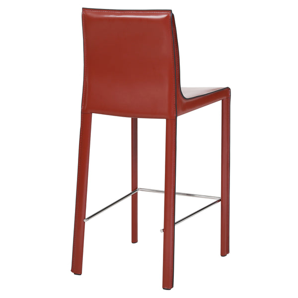 Gervin Recycled Leather Counter Stools - Set of 2, Modern Minimalist Design for Kitchen Comfort