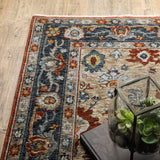 Oriental Weavers Aberdeen 1143H Traditional/Persian Medallion Polyester Indoor Area Rug Rust/ Blue 9'10" x 12'10" A1143H300394ST