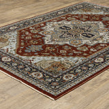 Oriental Weavers Aberdeen 1144R Traditional/Persian Medallion Polyester Indoor Area Rug Red/ Blue 9'10" x 12'10" A1144R300394ST